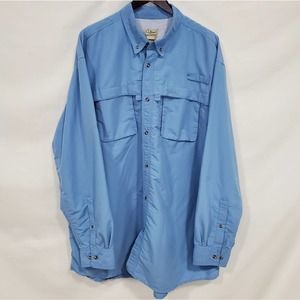 L.L. Bean Outdoor Vented Fishing Men's Long Sleeve Shirt